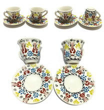 Load image into Gallery viewer, Handmade Turkish Coffee & Espresso Cups with Saucers