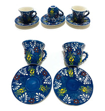Load image into Gallery viewer, Handmade Turkish Coffee & Espresso Cups with Saucers