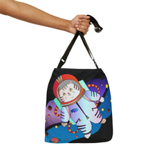Load image into Gallery viewer, Space Kitty Adjustable Tote Bag-Art Work By Paul Brooks