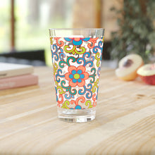 Load image into Gallery viewer, Bright Floral Design Pint Glass, 16oz