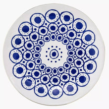 Load image into Gallery viewer, 8-Inch Blue Circle Stoneware Plate: Single Plate
