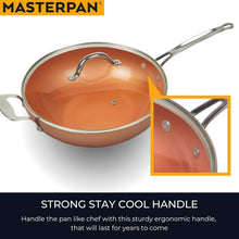 Load image into Gallery viewer, 12" Chef's Wok & 10" Fry Pan Set, Nonstick Copper Ceramic Coating, Scratch-Resistant