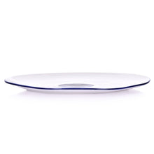 Load image into Gallery viewer, 12-Inch White Serving Plate with Decorative Blue Dot: Single Plate