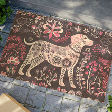 Load image into Gallery viewer, Flower Puppy Doormat