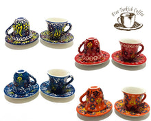 Load image into Gallery viewer, Handmade Turkish Coffee & Espresso Cups with Saucers