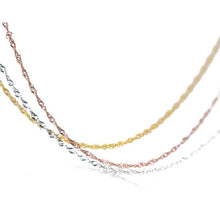 Load image into Gallery viewer, Box Cable Singapore Necklace Chain in 925 Sterling Silver: 50 Centimeters / Cable Chain