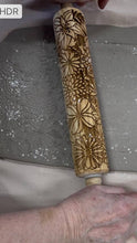 Load image into Gallery viewer, Embossed Bursting Bouquet Rolling Pin –Baking & Pottery