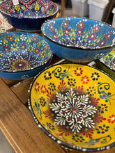 Load image into Gallery viewer, Hand-Painted Turkish Ceramic Soup Bowls – 6 Inches Wide