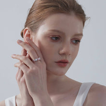 Load image into Gallery viewer, Five Color Moissanite Engagement Ring in 925 Sterling Silver: Dark blue / 9 US