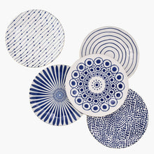 Load image into Gallery viewer, 8-Inch Dotted Stripe Stoneware Plate: Single Plate