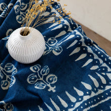 Load image into Gallery viewer, Hawthorn Block Print Tablecloth 90 x 60 inches