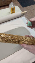 Load image into Gallery viewer, Embossed Bursting Bouquet Rolling Pin –Baking & Pottery