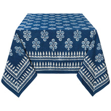 Load image into Gallery viewer, Hawthorn Block Print Tablecloth 90 x 60 inches