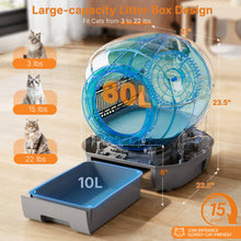 Load image into Gallery viewer, Smart Self-Cleaning Cat Litter Box with Odor Control & APP