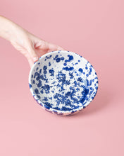 Load image into Gallery viewer, Medium Ceramic Cheese Grater Plate/ Blue Splatter