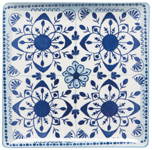 Load image into Gallery viewer, White and Blue Stamped Plate 10 Inch