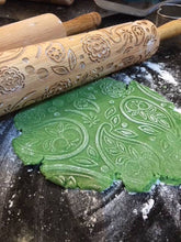 Load image into Gallery viewer, Embossed Paisley Rolling Pin – Pottery & Baking