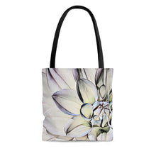 Load image into Gallery viewer, White Dahlia Tote Bag