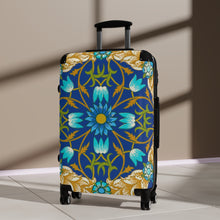 Load image into Gallery viewer, Floral Design Suitcases in Navy