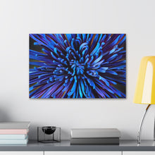 Load image into Gallery viewer, Blue Dahlia Canvas Gallery Wraps