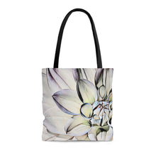Load image into Gallery viewer, White Dahlia Tote Bag