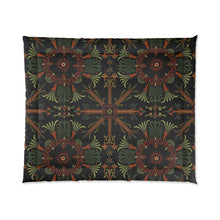Load image into Gallery viewer, Ancient Greek Flower Dark Color King Comforter