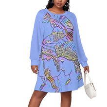 Load image into Gallery viewer, Three Grecian Ladies Women's Dress With Raglan Sleeve