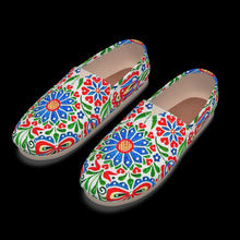 Load image into Gallery viewer, Blue Folk Daisy Women's Canvas Fisherman Shoes