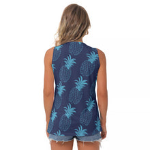 Load image into Gallery viewer, Blue Pineapple Women's Sleeveless V-Neck Top