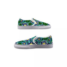 Load image into Gallery viewer, Daniels Blue Flower Painting Men's Slip On Sneakers