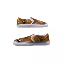 Load image into Gallery viewer, Animal Party in Brown Kid's Slip On Sneakers