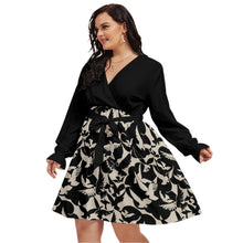 Load image into Gallery viewer, A Thousand Doves V-neck Dress With Belt