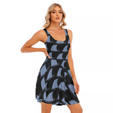 Load image into Gallery viewer, Shark Fin's Women's Tank Vest Dress In Dark Blue