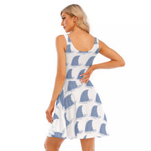 Load image into Gallery viewer, Shark Fin's Women's Tank Vest Dress In White