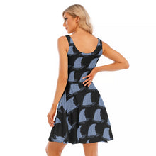 Load image into Gallery viewer, Shark Fin's Women's Tank Vest Dress In Dark Blue