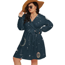 Load image into Gallery viewer, Swinging on A Star V-neck Dress With Waistband