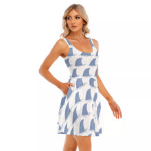 Load image into Gallery viewer, Shark Fin's Women's Tank Vest Dress In White