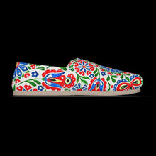 Load image into Gallery viewer, Blue Folk Daisy Women's Canvas Fisherman Shoes