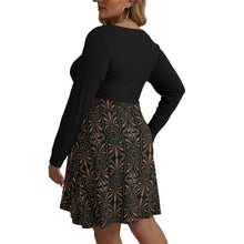 Load image into Gallery viewer, Ancient Greek Floral Pattern Plus Size Dress
