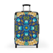 Load image into Gallery viewer, Floral Design Suitcases in Navy