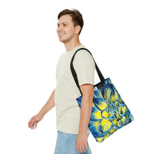 Load image into Gallery viewer, Blue Dahlia Tote Bag