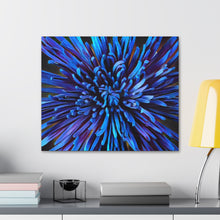 Load image into Gallery viewer, Blue Dahlia Canvas Gallery Wraps
