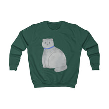Load image into Gallery viewer, Large Gray Cat Kids Sweatshirt