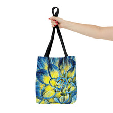 Load image into Gallery viewer, Blue Dahlia Tote Bag