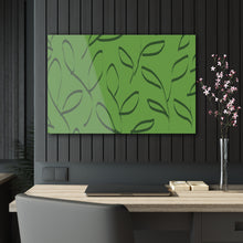 Load image into Gallery viewer, Leaf Doodle On Bright Green Acrylic Print
