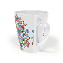 Load image into Gallery viewer, Blue Folk Daisy Latte Mug, 12oz