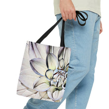 Load image into Gallery viewer, White Dahlia Tote Bag
