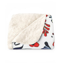 Load image into Gallery viewer, Floral Sherpa Fleece Blanket