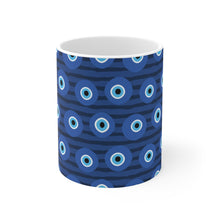 Load image into Gallery viewer, Evil Eye Pattern Ceramic Mug 11oz