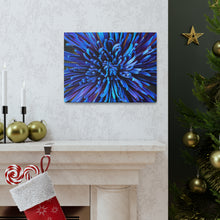 Load image into Gallery viewer, Blue Dahlia Canvas Gallery Wraps